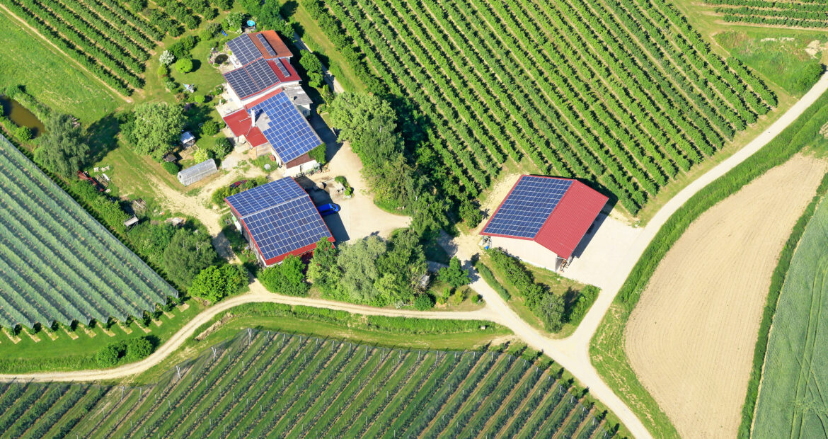 Solar,Panels,On,The,Roofs,Of,Rural,Houses,In,Germany
